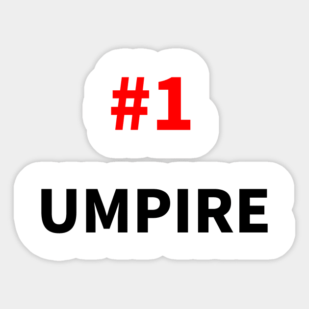 number one umpire Sticker by NumberOneEverything